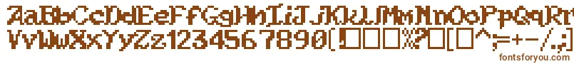 Kouryuu Font – Brown Fonts on White Background