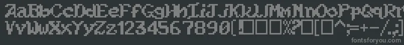 Kouryuu Font – Gray Fonts on Black Background