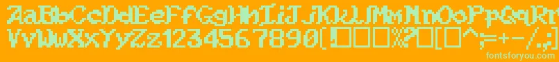 More about Kouryuu Font Kouryuu Font – Green Fonts on Orange Background