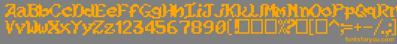 Kouryuu Font – Orange Fonts on Gray Background