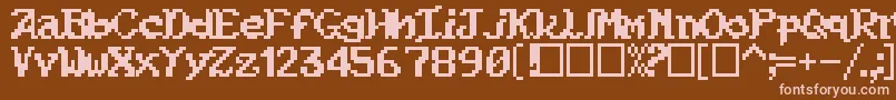 More about Kouryuu Font Kouryuu Font – Pink Fonts on Brown Background