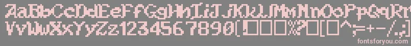 Kouryuu Font – Pink Fonts on Gray Background