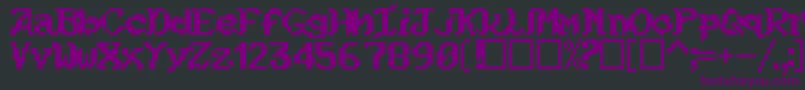 Kouryuu Font – Purple Fonts on Black Background