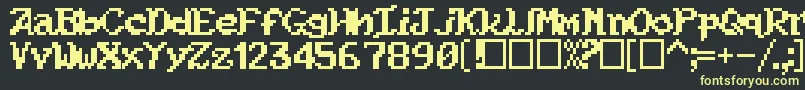 Kouryuu Font – Yellow Fonts on Black Background