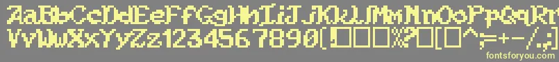 Kouryuu Font – Yellow Fonts on Gray Background