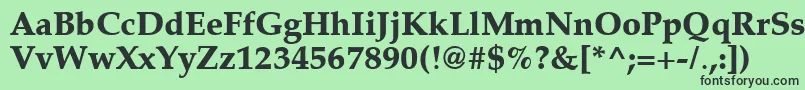 フォントLatinopal7Extraboldsh – 緑の背景に黒い文字