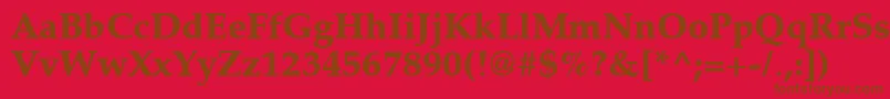 Latinopal7Extraboldsh Font – Brown Fonts on Red Background
