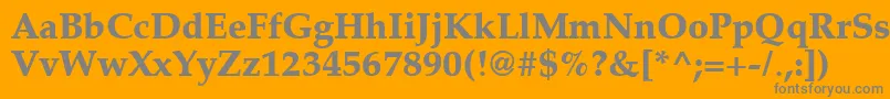 Latinopal7Extraboldsh Font – Gray Fonts on Orange Background