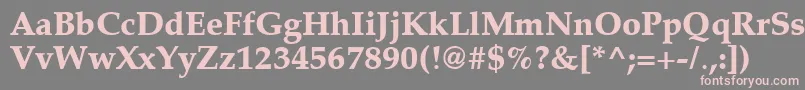 Latinopal7Extraboldsh Font – Pink Fonts on Gray Background