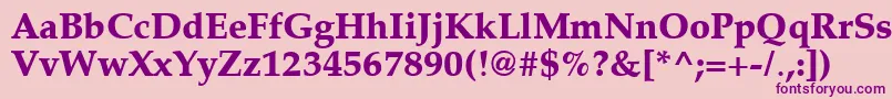 Latinopal7Extraboldsh Font – Purple Fonts on Pink Background