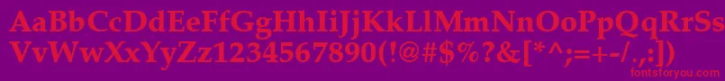 Latinopal7Extraboldsh Font – Red Fonts on Purple Background