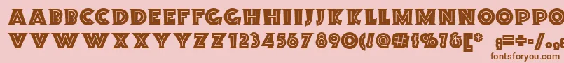 Orion ffy Font – Brown Fonts on Pink Background