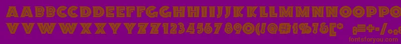 Orion ffy Font – Brown Fonts on Purple Background