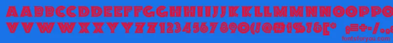 Orion ffy Font – Red Fonts on Blue Background