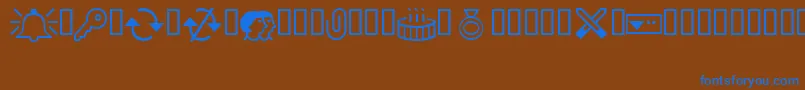 Outlook0 Font – Blue Fonts on Brown Background
