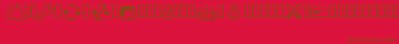 Outlook0 Font – Brown Fonts on Red Background