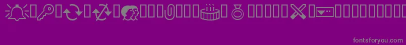 Outlook0 Font – Gray Fonts on Purple Background