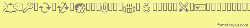 Outlook0 Font – Gray Fonts on Yellow Background