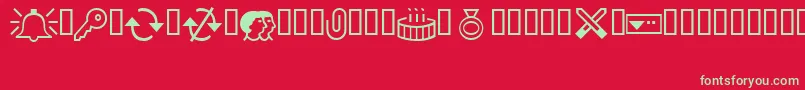 フォントOutlook0 – 赤い背景に緑の文字