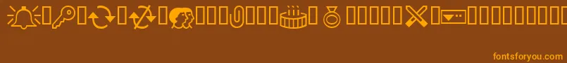 Outlook0 Font – Orange Fonts on Brown Background