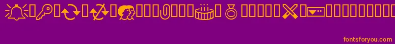 Outlook0 Font – Orange Fonts on Purple Background