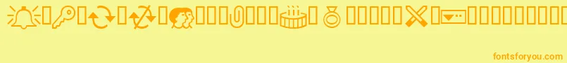 Outlook0 Font – Orange Fonts on Yellow Background