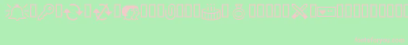 Outlook0 Font – Pink Fonts on Green Background