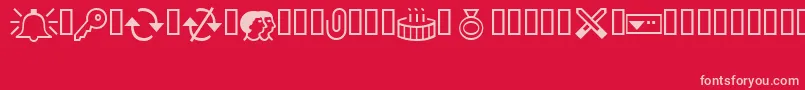 Outlook0 Font – Pink Fonts on Red Background