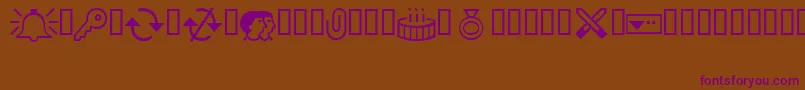 Outlook0 Font – Purple Fonts on Brown Background