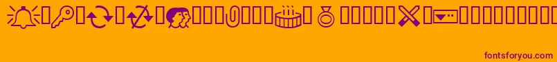 Outlook0 Font – Purple Fonts on Orange Background