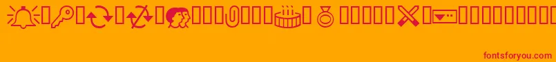 Outlook0 Font – Red Fonts on Orange Background
