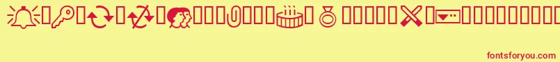 Outlook0 Font – Red Fonts on Yellow Background