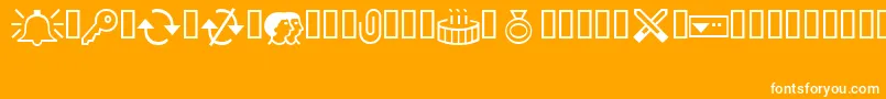 Outlook0 Font – White Fonts on Orange Background