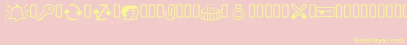 Outlook0 Font – Yellow Fonts on Pink Background