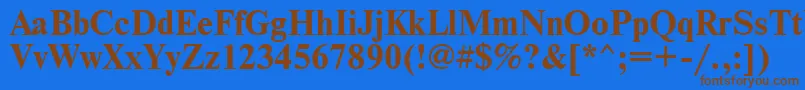 NewtoncBold Font – Brown Fonts on Blue Background