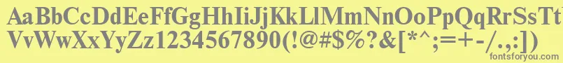 NewtoncBold Font – Gray Fonts on Yellow Background