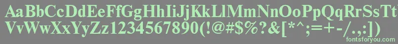 NewtoncBold Font – Green Fonts on Gray Background