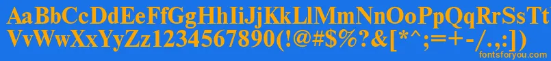 NewtoncBold Font – Orange Fonts on Blue Background