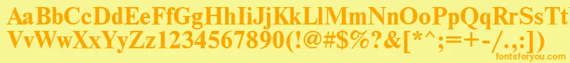 NewtoncBold Font – Orange Fonts on Yellow Background