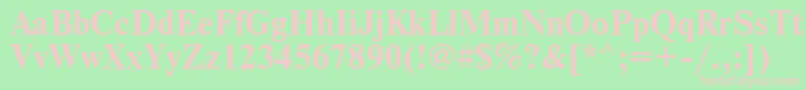 NewtoncBold Font – Pink Fonts on Green Background
