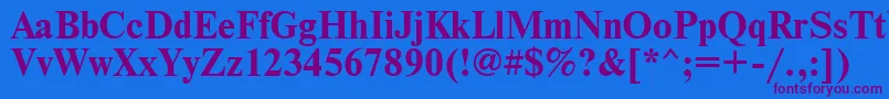 NewtoncBold Font – Purple Fonts on Blue Background