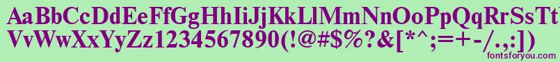 NewtoncBold Font – Purple Fonts on Green Background