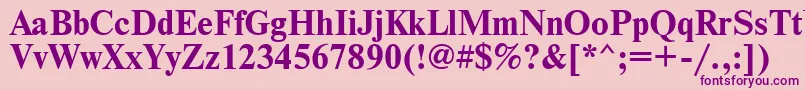 NewtoncBold Font – Purple Fonts on Pink Background