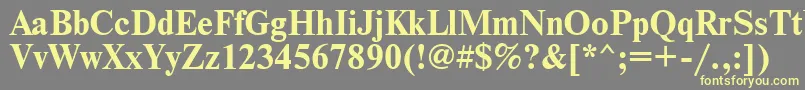 NewtoncBold Font – Yellow Fonts on Gray Background