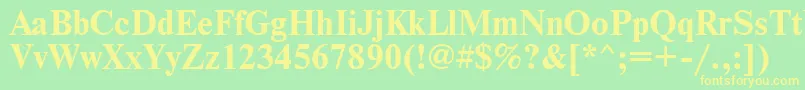 NewtoncBold Font – Yellow Fonts on Green Background
