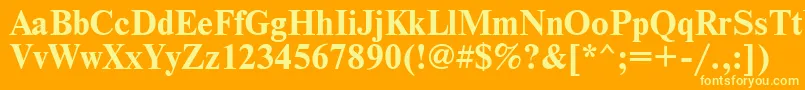 NewtoncBold Font – Yellow Fonts on Orange Background