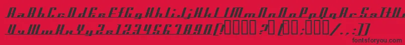Prospect Font – Black Fonts on Red Background
