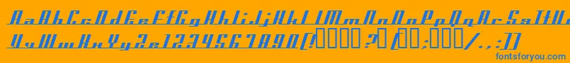 Prospect Font – Blue Fonts on Orange Background