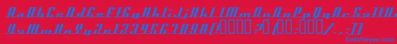 Prospect Font – Blue Fonts on Red Background