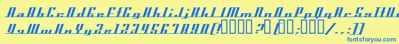 Prospect Font – Blue Fonts on Yellow Background